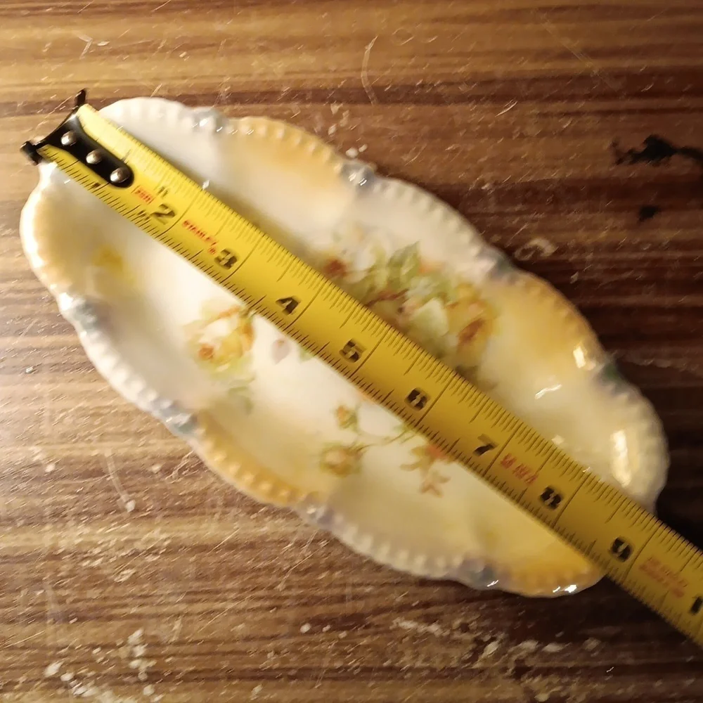 Vintage German Silesia oval relish bowl